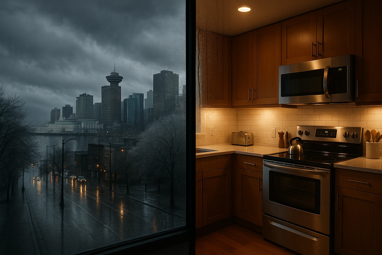 Snow-covered appliances outdoors representing the need for winter appliance protection in Vancouver.