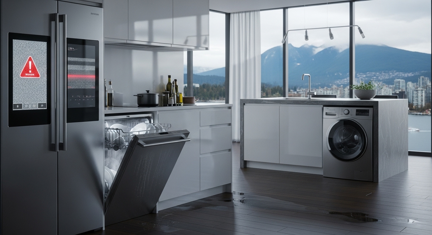 Vancouver condo with harbor view illustrating appliance failure issues
