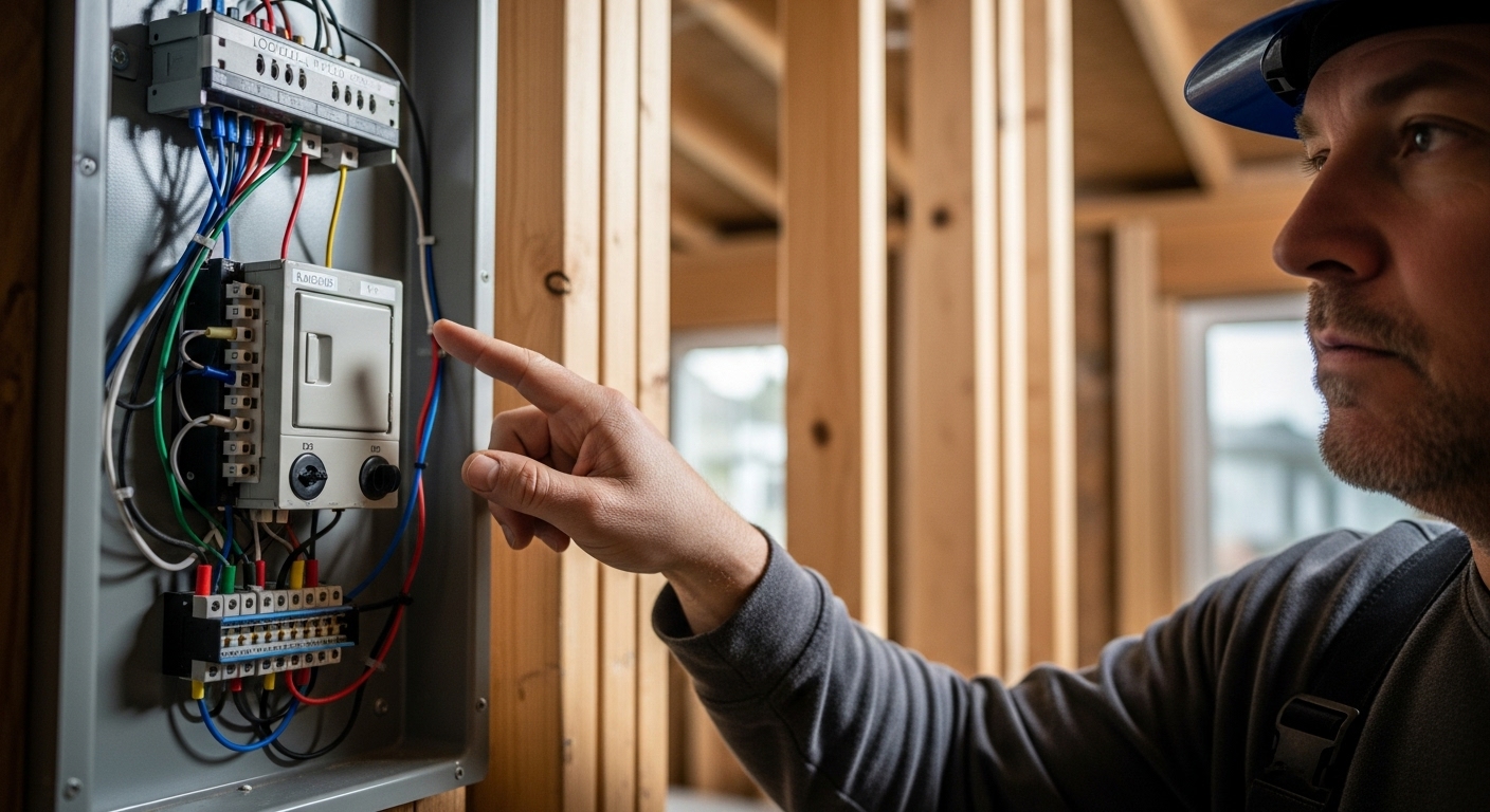 Example of an electrical code violation in a secondary suite in Vancouver.
