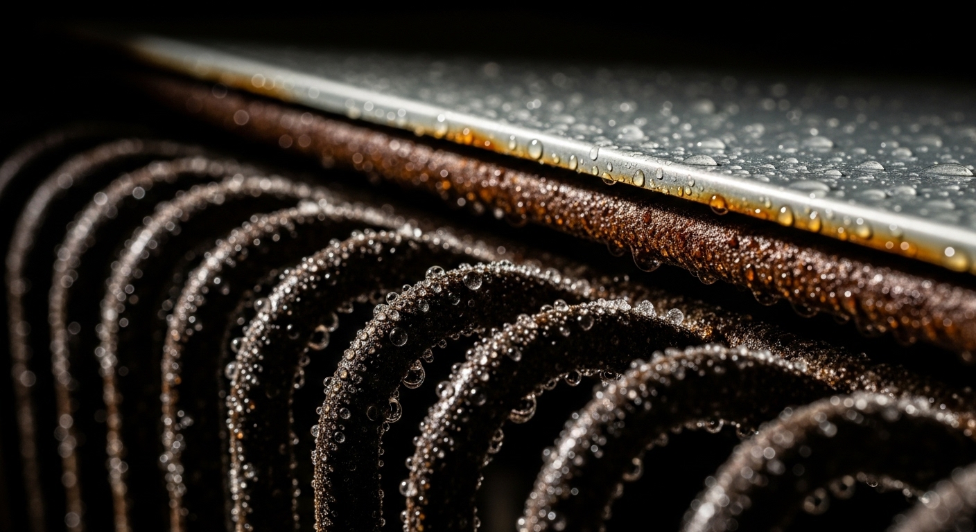 Close-up of a corroded appliance part, demonstrating the damaging effects of Vancouver's coastal climate on home appliances.