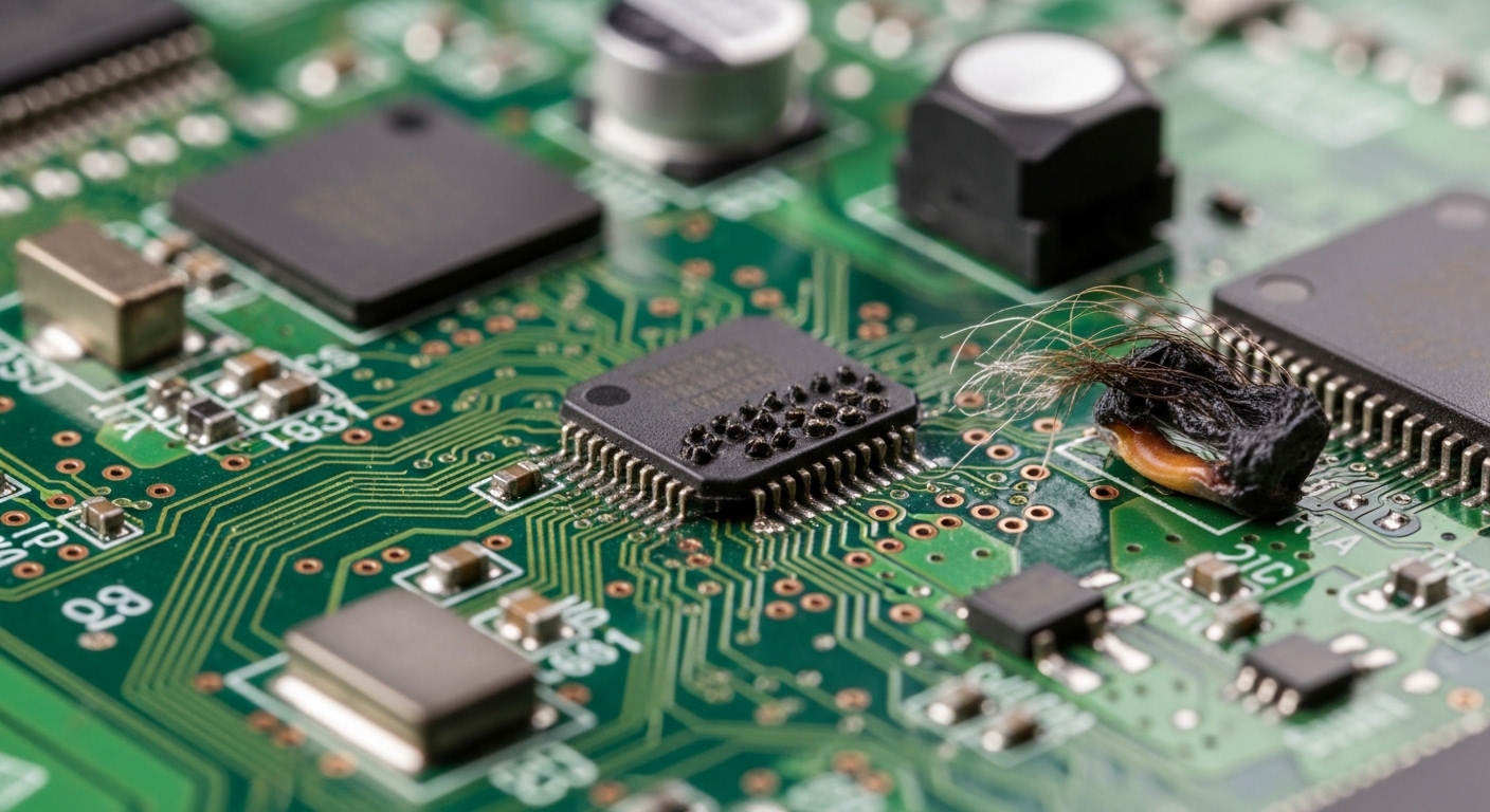 Damaged smart appliance circuit board