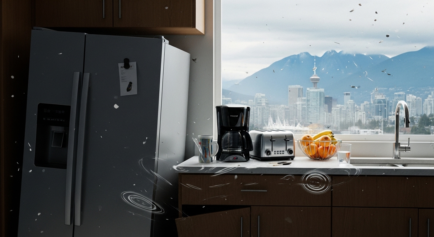Vancouver kitchen earthquake hazard simulation