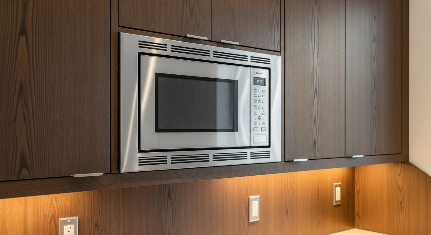 Built-in microwave stainless steel trim kit installation