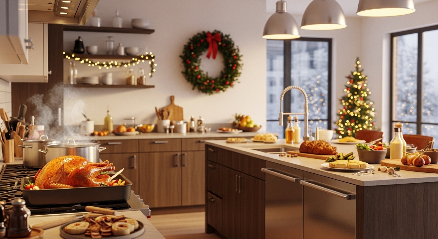 Festive Vancouver kitchen holiday preparation