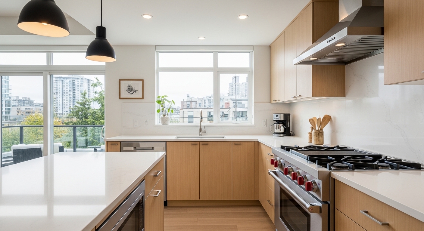 Modern energy efficient Vancouver kitchen remodel