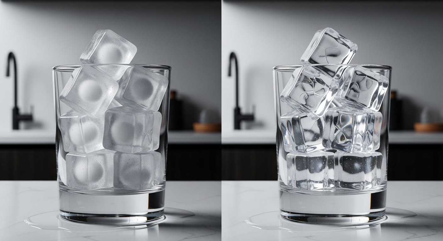 Cloudy ice vs clear ice Vancouver water